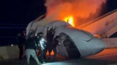Bystanders smash windows of private jet to rescue passengers after crash