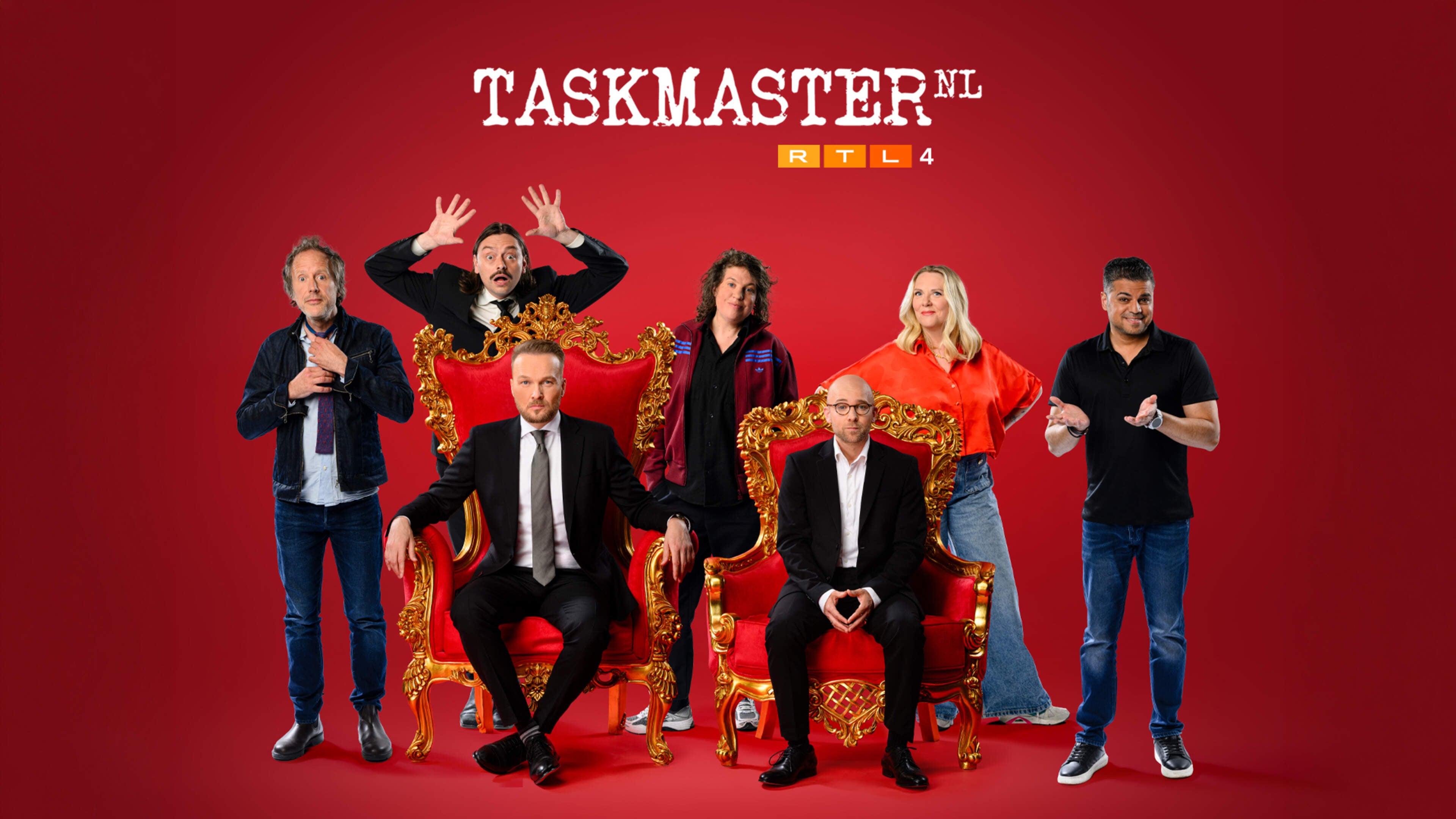 Jelka van Houten en Donny Ronny in Nederlandse versie Taskmaster