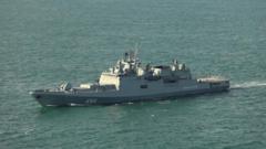 MoD investigating reports Russian warship fired warning shots near yacht in Channel