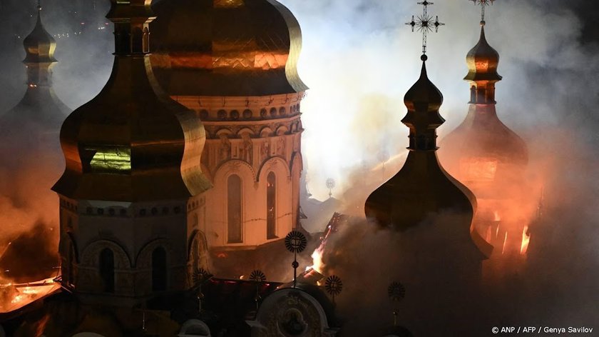 Dodental in Oekraïne loopt op, kathedraal in Kyiv zwaar geraakt