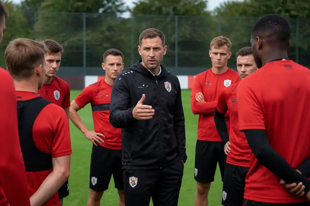 Marvin Compper leidt eerste training van Antwerp, spreekt pers op 4 augustus