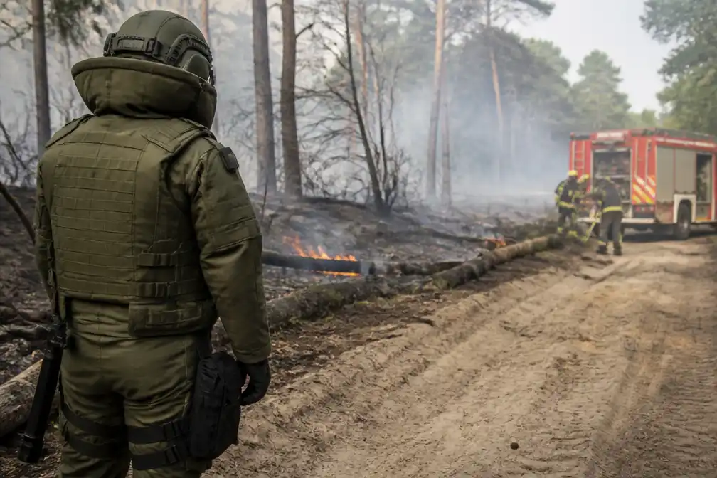 EOD ingeschakeld bij natuurbrand Venray om mogelijke munitie WOII