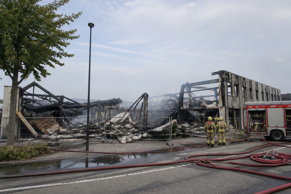 Brand verwoest kringloopwinkel en bouwmaterialenzaak in Winterswijk