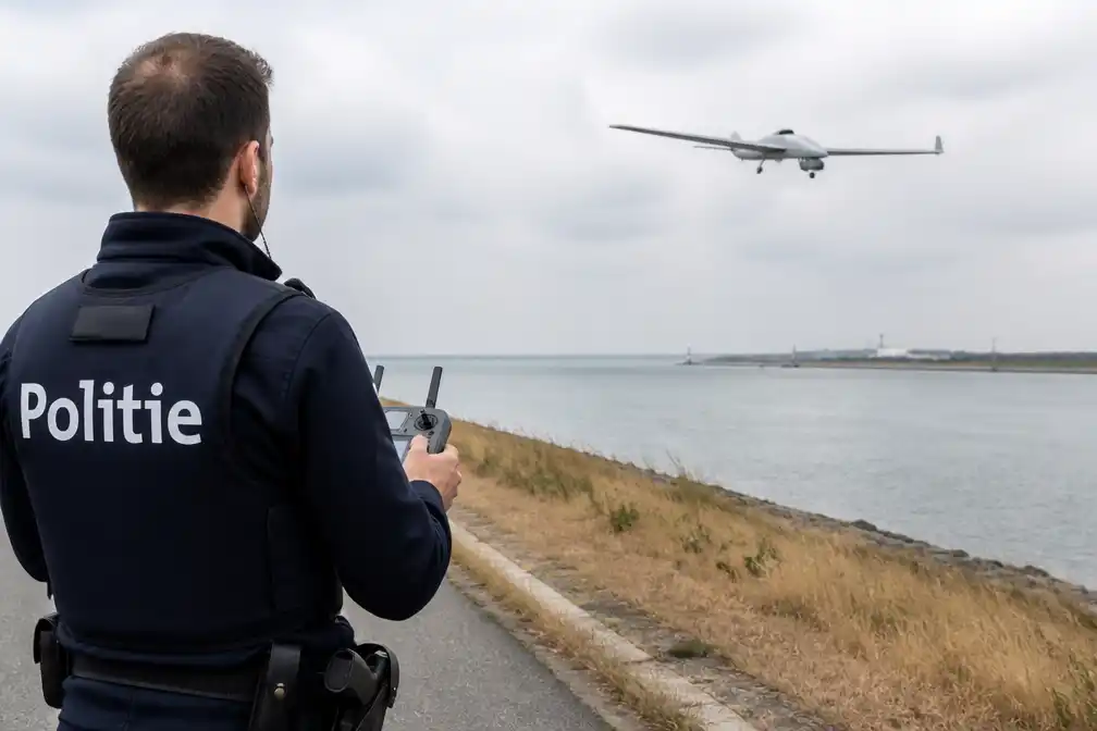 Belgische politie test vleugeldrone tegen Kanaaloversteken