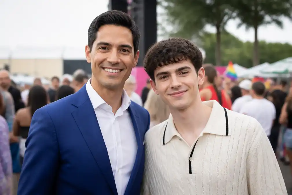 Premier Rob Jetten ontmoet acteur Joe Locke tijdens World Pride 2026