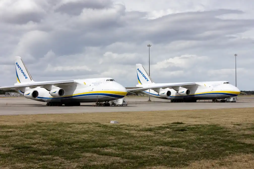 Antonov An-124's op luchthaven Leipzig doelwit van explosievendrone