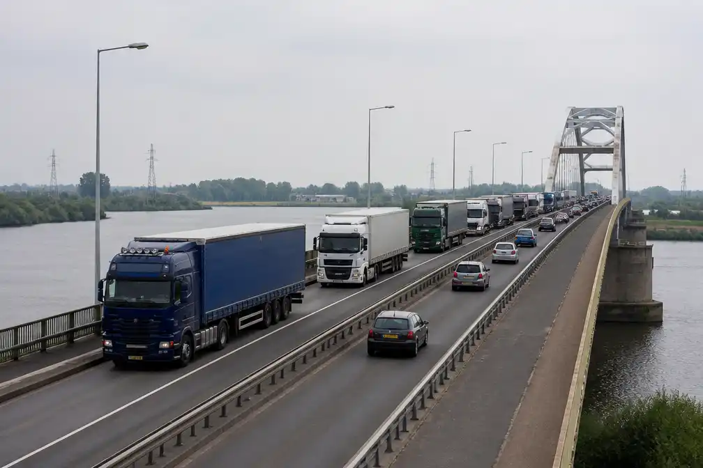 Rijkswaterstaat neemt extra maatregelen voor vrachtverkeer Merwedebrug