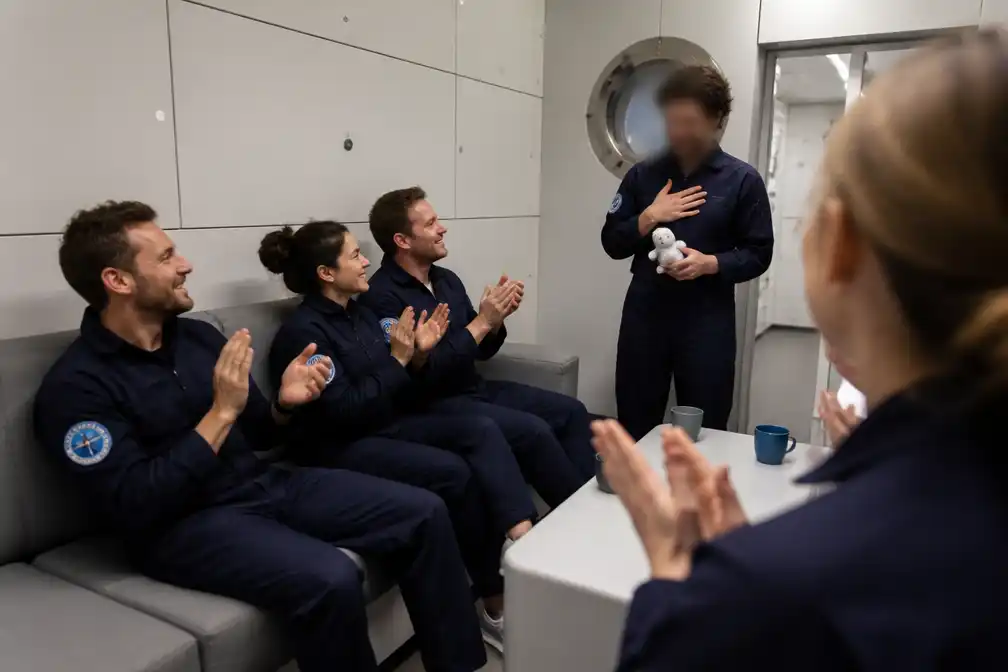 Zes vrijwilligers voltooien 100 dagen isolatieonderzoek voor ruimtevaart
