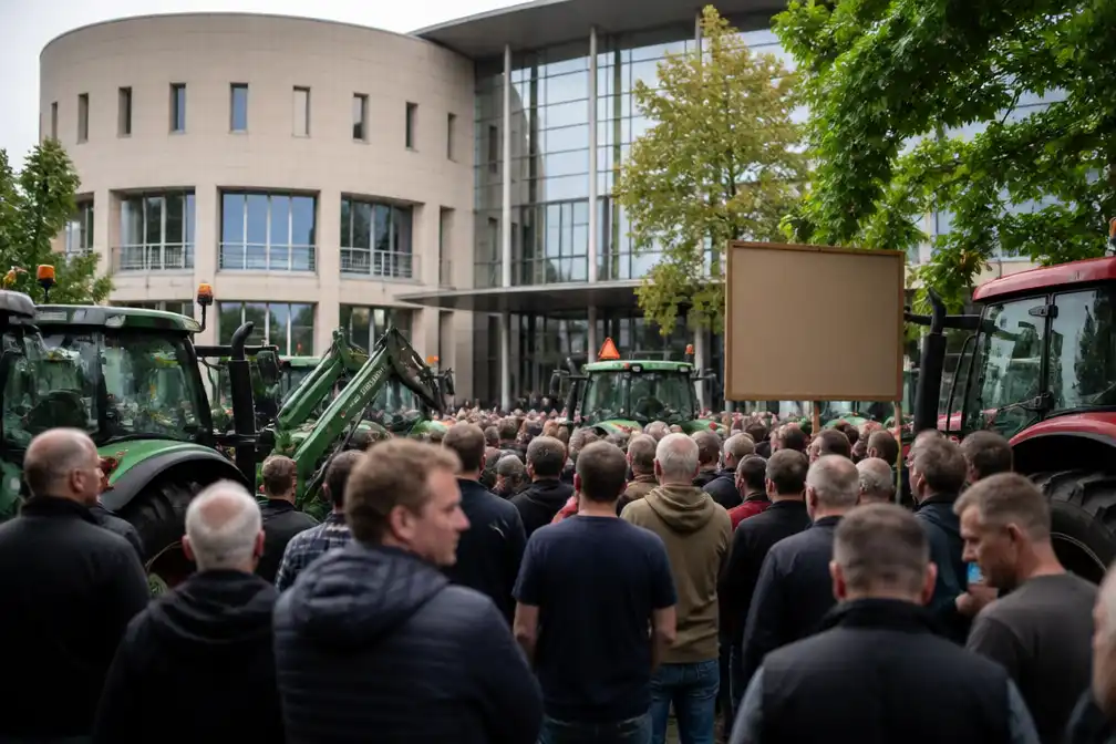 Boerenprotest in Den Bosch bij besluit over vijf Brabantse pluimveehouderijen