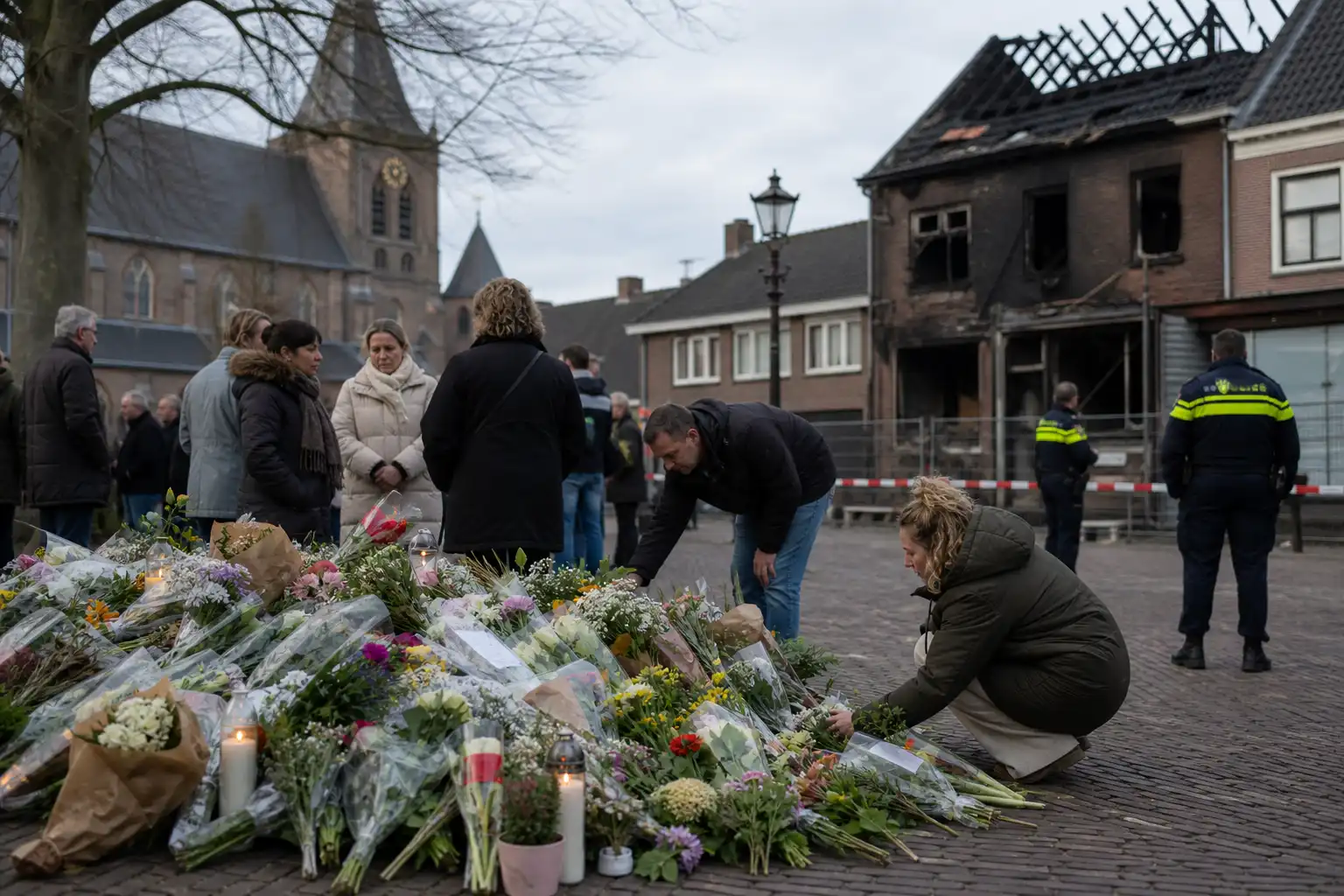 Rijen rouwt om Kees, omgekomen bij fataal woningbrand; politie onderzoekt