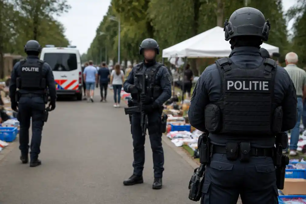 Kleedjesmarkt Ommen drie uur stil na wapenmelding; politie houdt man aan