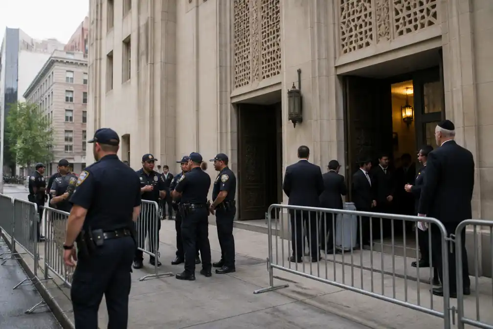 Man valt gelovigen aan in Central Synagogue in New York tijdens vrijdaggebed