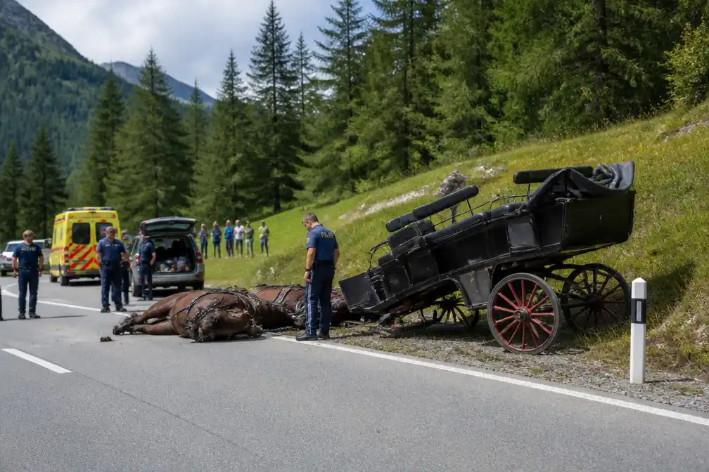Dode en twaalf gewonden bij ongeval met paardenkoets in Zwitsers Engadin