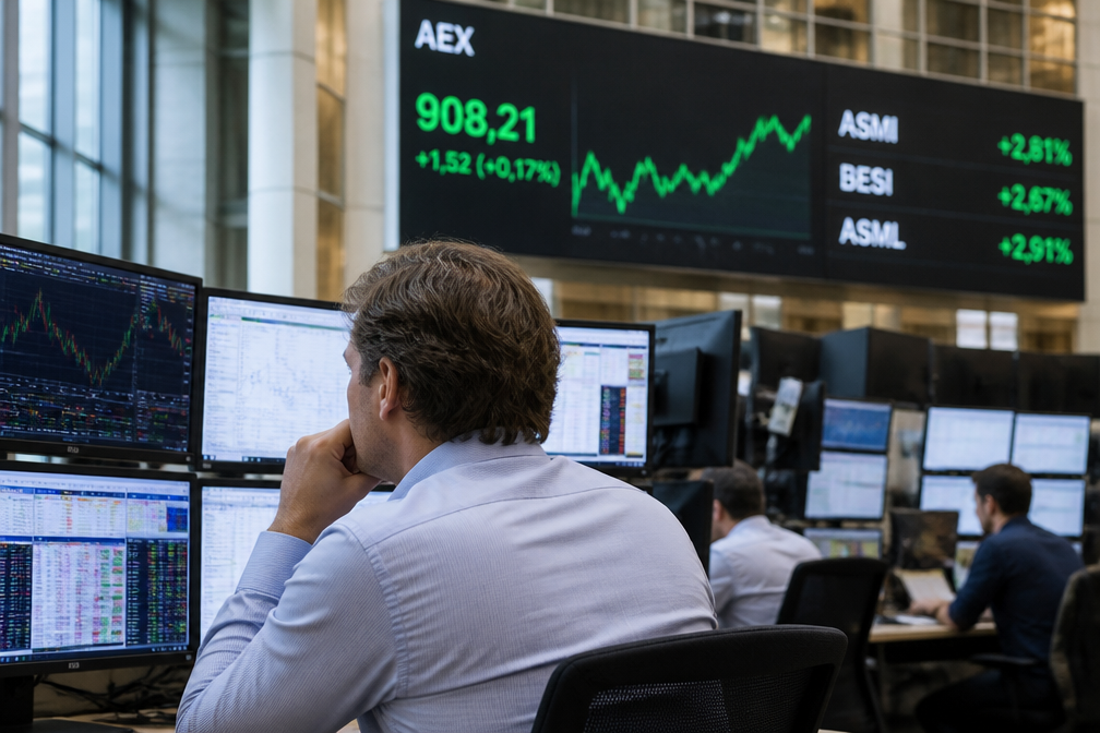 AEX opent licht hoger onder aanvoering chipbedrijven na verlies vrijdag