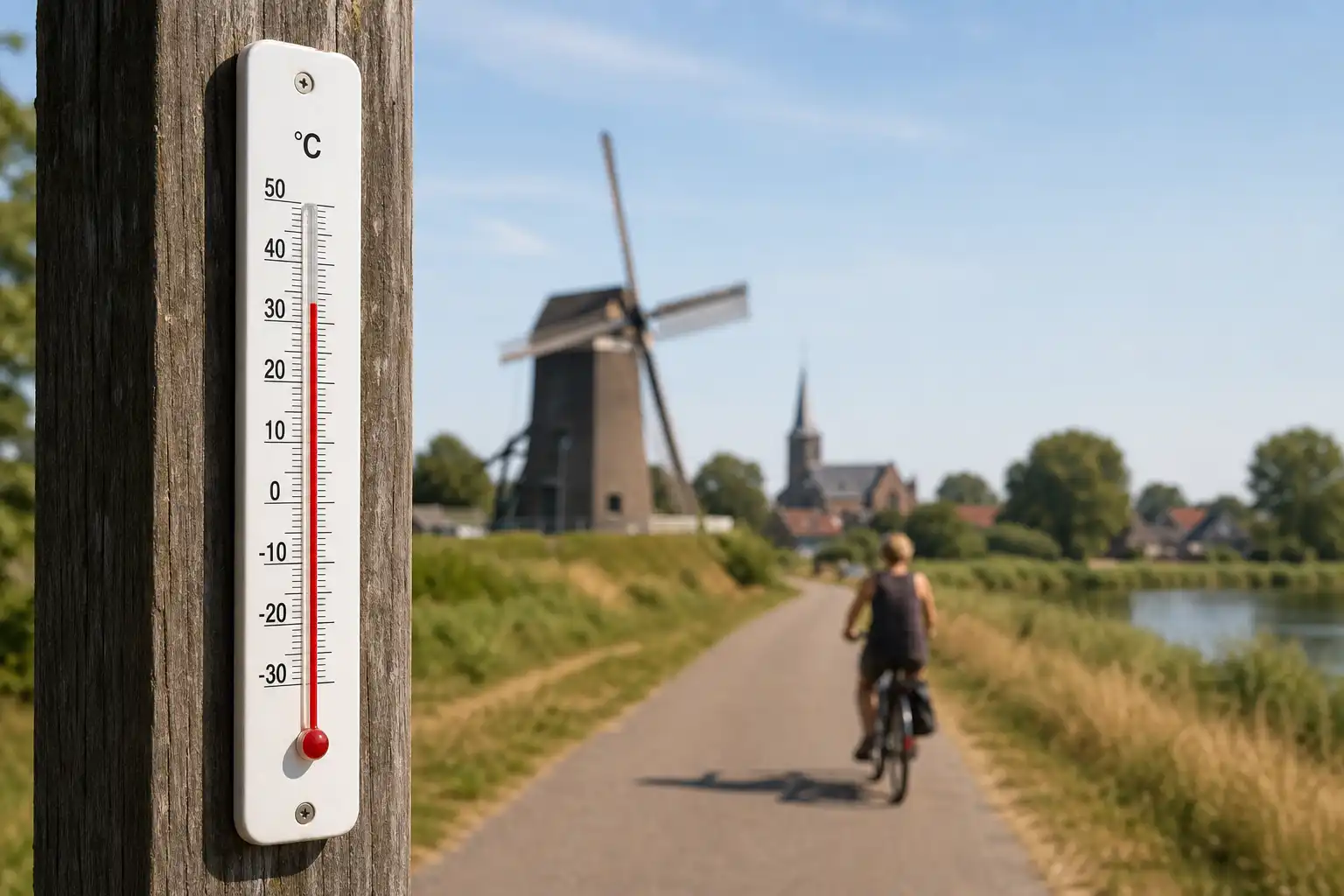 Nederland meet hoogste temperatuur ooit op 19 juni: 34,0°C in Ell