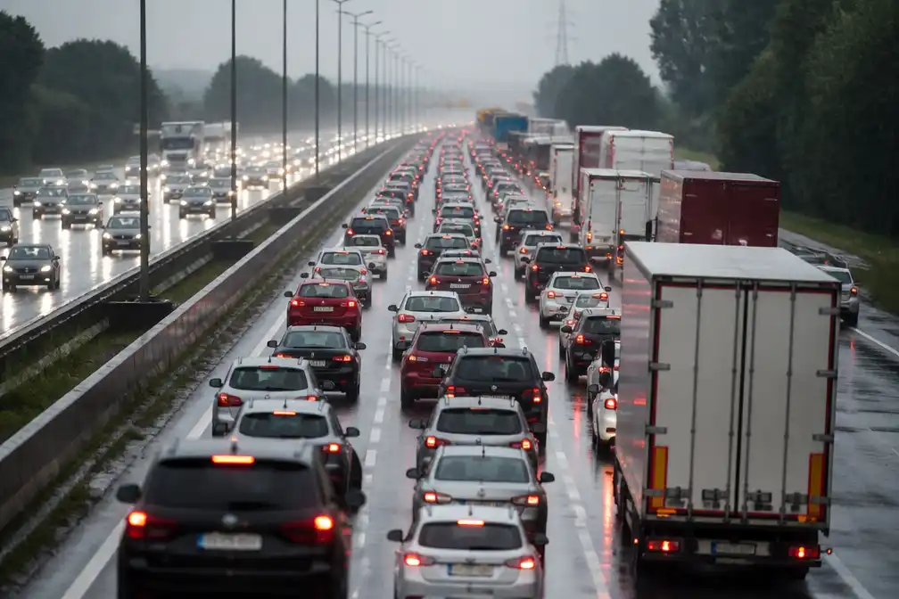 Regen en ongevallen zorgen voor 290 tot 350 km file op Vlaamse snelwegen