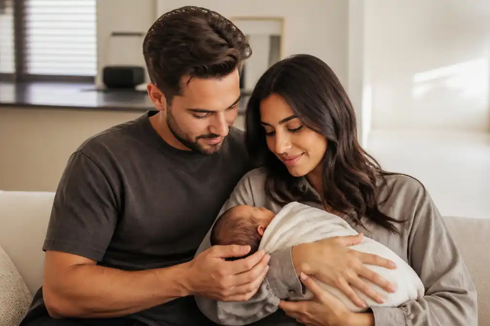 Eros en Soumaya uit 'Huis gemaakt' voor het eerst ouders van zoontje Riad