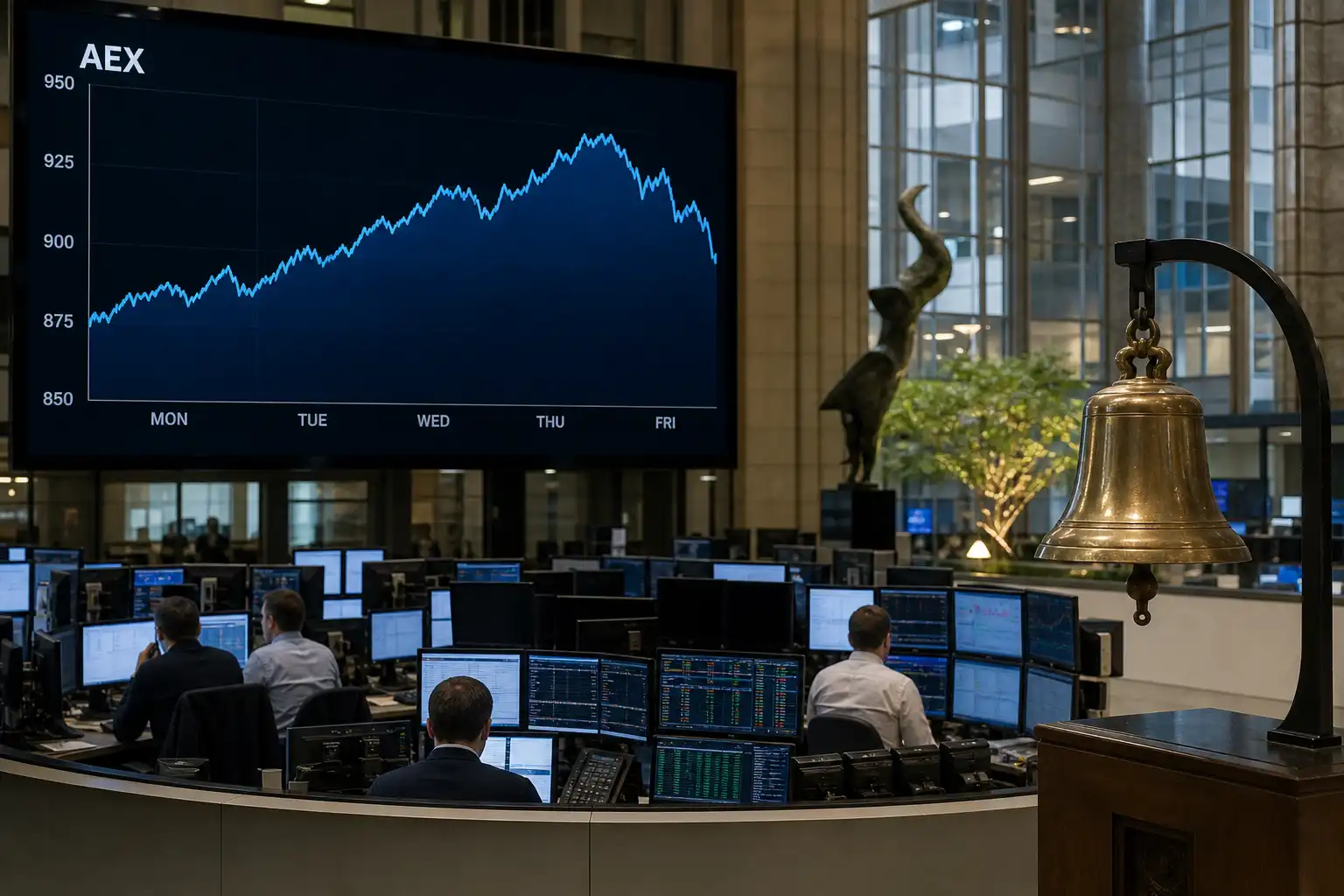 AEX-index sluit week licht lager, Wall Street dicht om Juneteenth