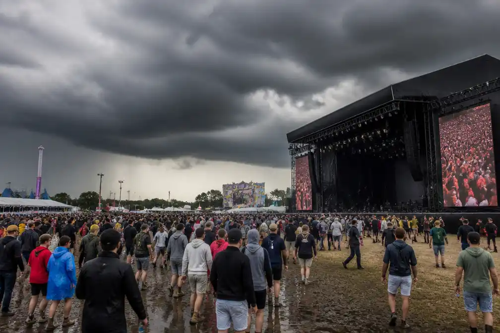 Yungblud treedt op krukken op tijdens tweede Pukkelpopdag, onweer verwacht