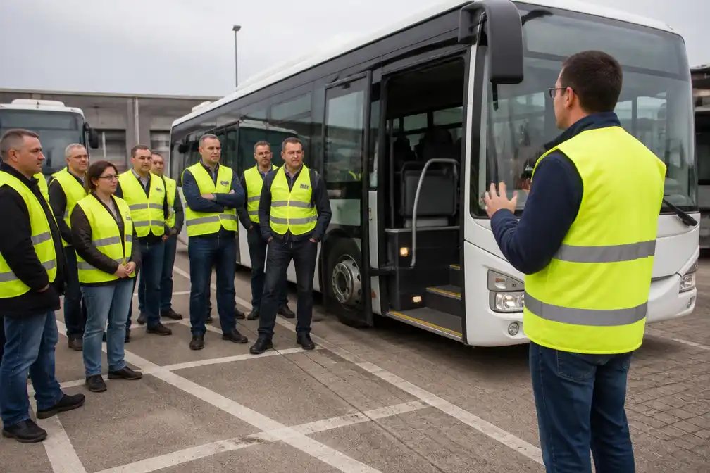 Keolis-schoolbuschauffeurs krijgen veiligheidsopleiding in Landen voor schooljaar