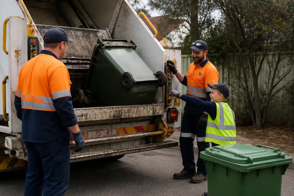 Australische Thomas (6) helpt vuilnismannen en droomt van eigen afvalbedrijf