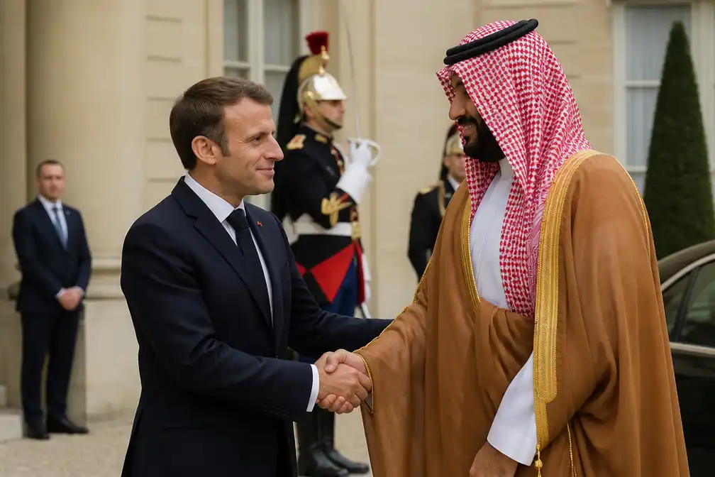 Macron ontvangt Saudische kroonprins Mohammed bin Salman in Parijs