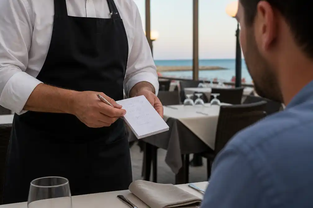 Ober in Riccione schrijft ‘laat eieren aanbranden en spuug erop’ op bonnetje