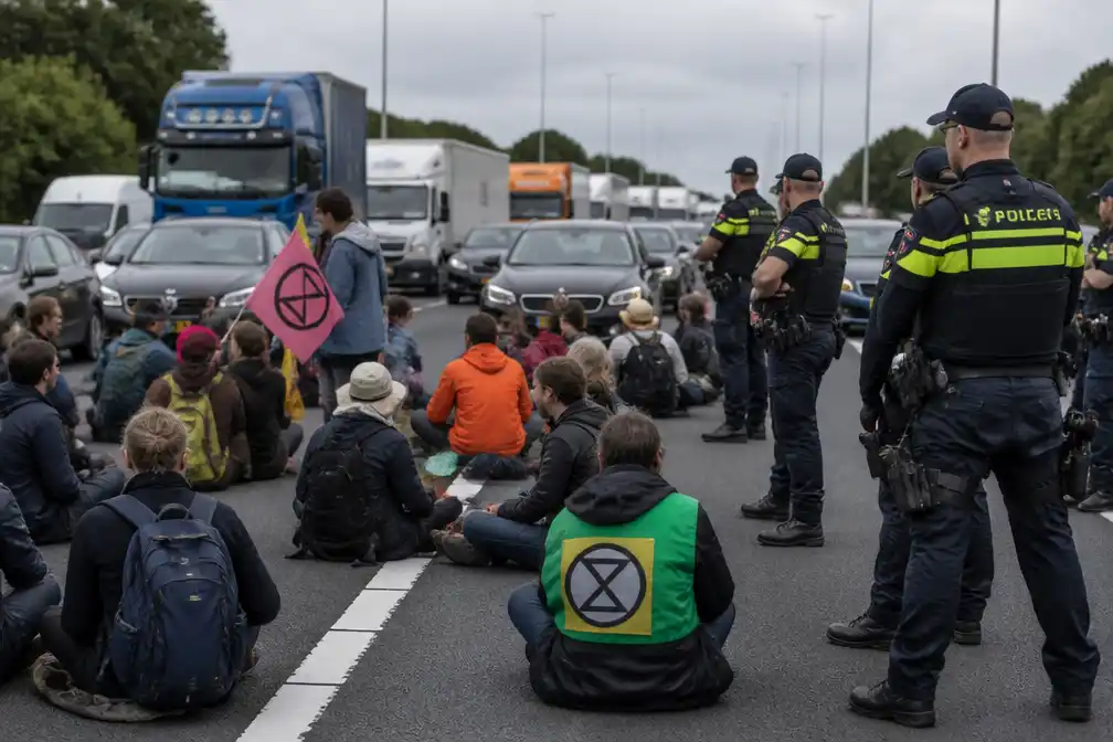 Extinction Rebellion blijft snelwegen blokkeren ondanks dreiging met vervolging