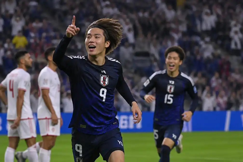 Ayase Ueda schittert met twee goals in Japanse zege op Tunesië op WK