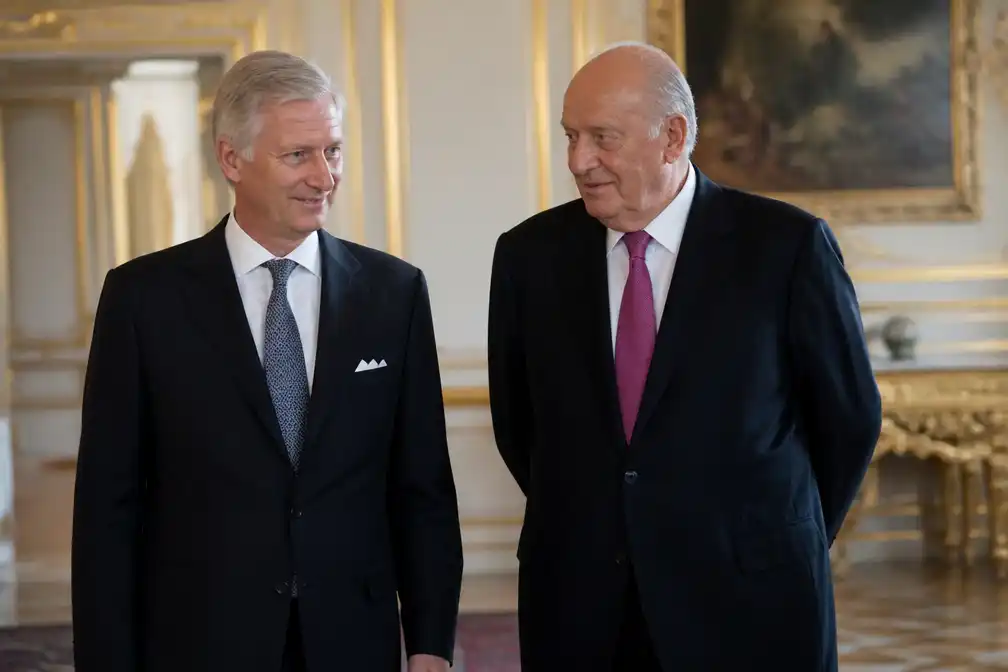 Koning Filip koestert herinneringen aan overleden Noorse koning Harald