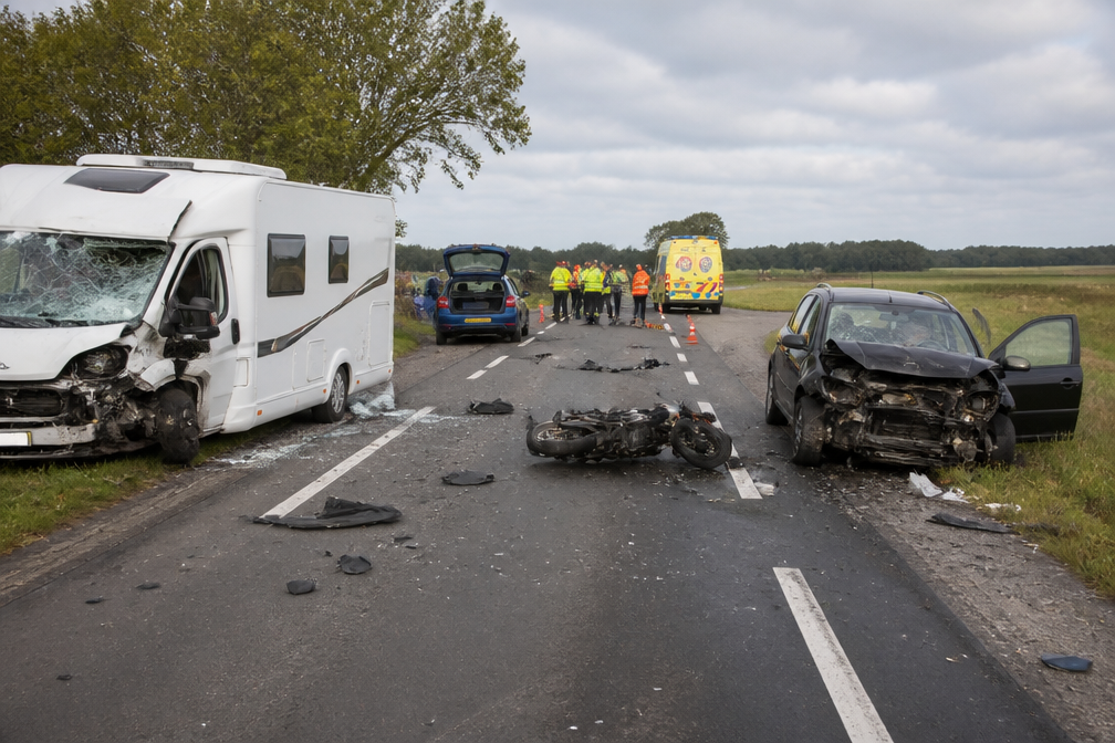 Meerdere gewonden bij ernstig ongeluk op N375 bij Wanneperveen