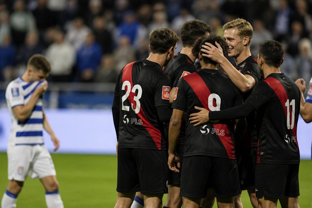 Almere City wint met 4-1 in Doetinchem en stijgt naar tweede plaats eerste divisie