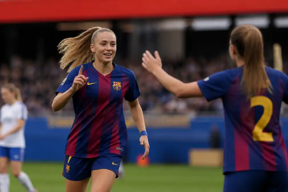 Renee van Asten scoort bij officieel debuut voor FC Barcelona Femení
