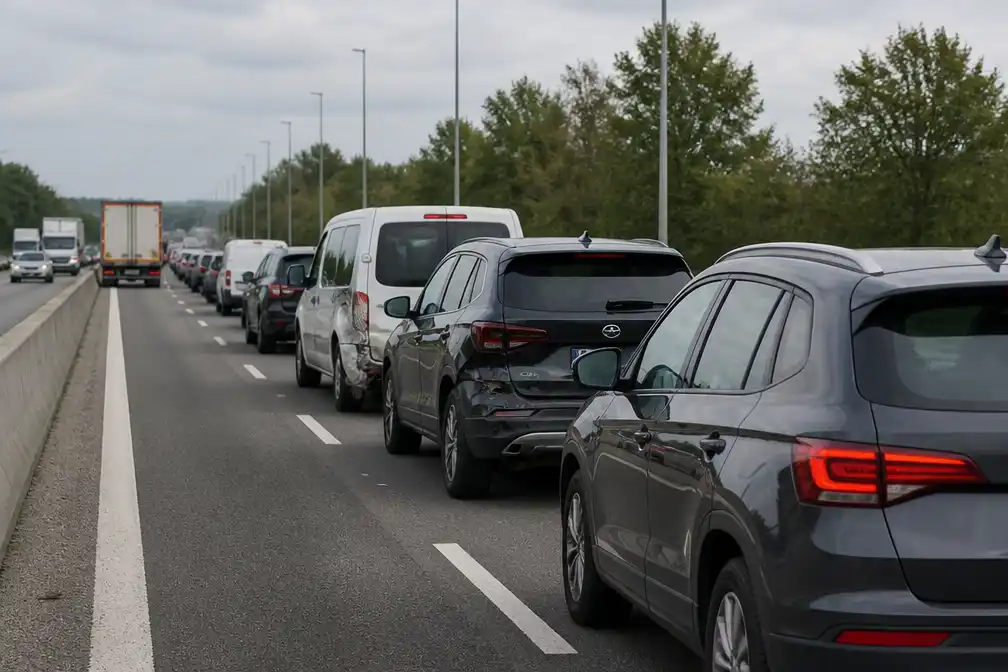 Vijf voertuigen botsen op E313 bij Antwerpen-Oost, lange file op Antwerpse ring