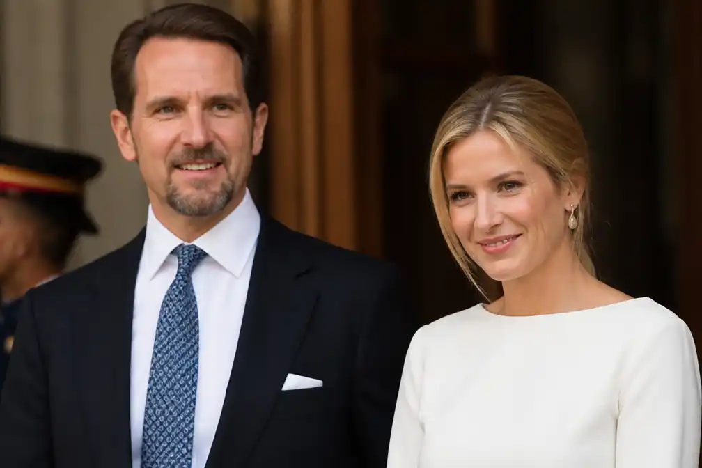 Griekse prins Philippos en prinses Nina verwelkomen zoontje Kimon