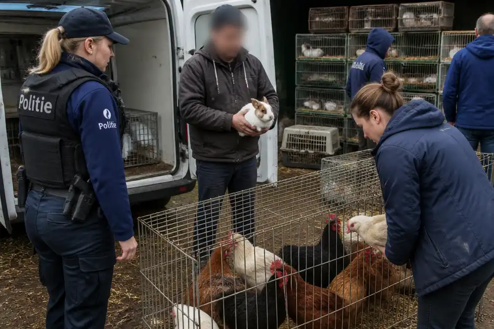 Politie neemt 589 dieren in beslag in Wetteren na meerdere meldingen