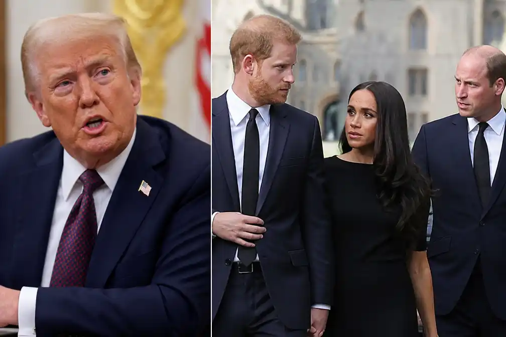 Trump opnieuw hard voor Harry en Meghan: koninklijke familie schandalig behandeld