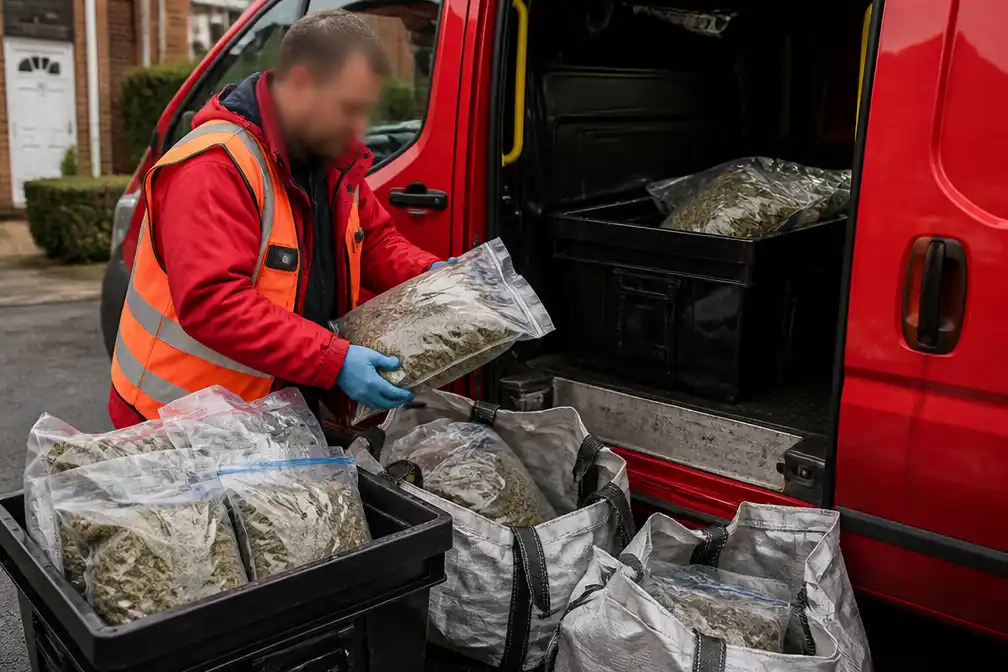 Britse postbode krijgt bijna zeven jaar cel voor stelen cannabispost