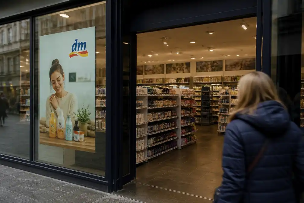 Duitse drogist dm adverteert in Nederland zonder hier winkels te hebben