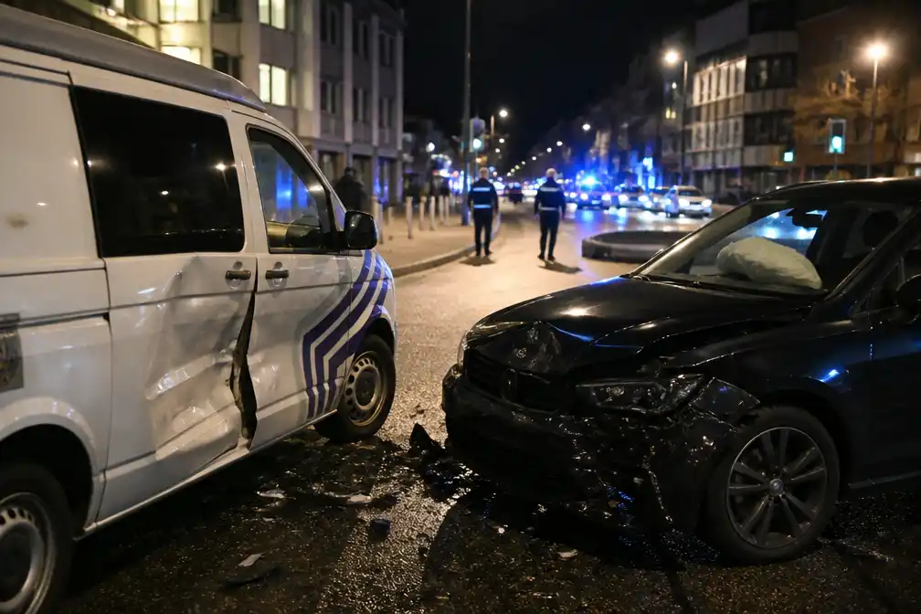 38-jarige automobilist crasht tegen politievoertuig na achtervolging in Hasselt