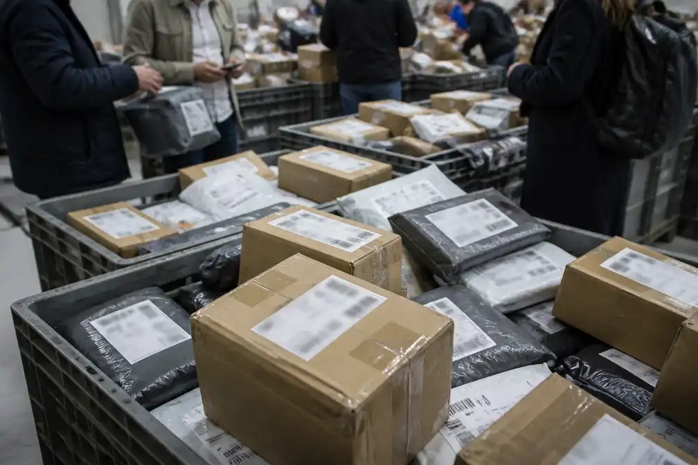 Retourpakketjes met naam en adres te koop voor 2,49 euro per 100 gram