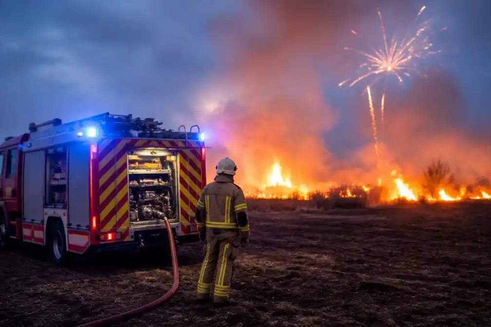 Vuurwerk veroorzaakt natuurbrand tijdens Sanicole Airshow in Hechtel-Eksel