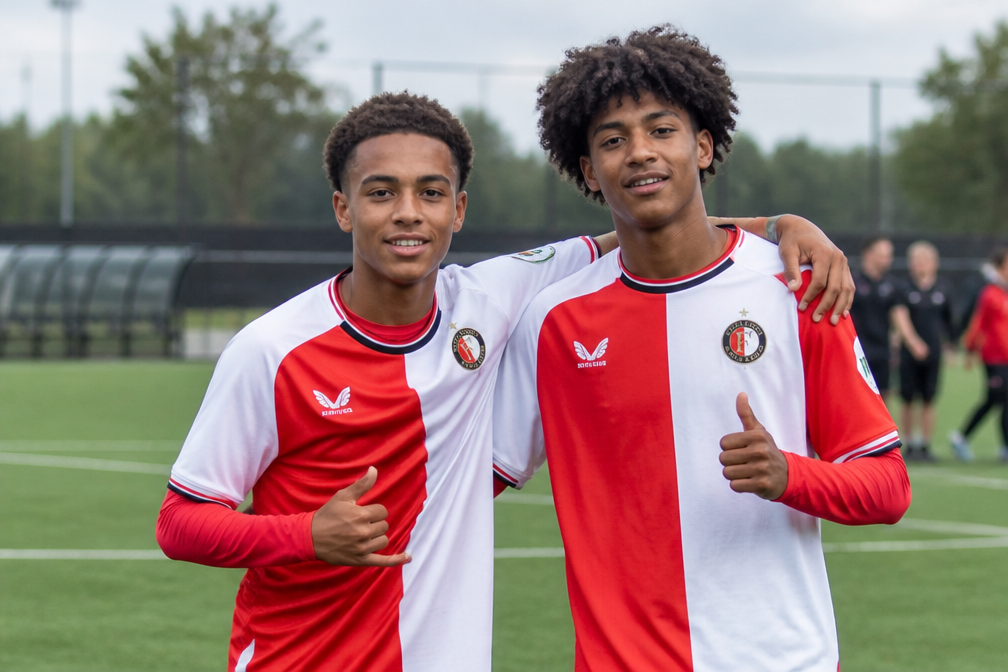 Feyenoord laat jeugdspelers Schaken en Zinhagel rijpen voor de flanken