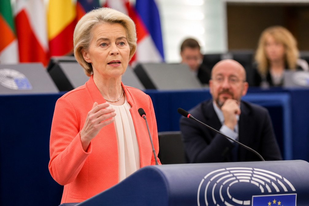 Von der Leyen houdt State of the Union, Michel valt haar leiderschap opnieuw aan