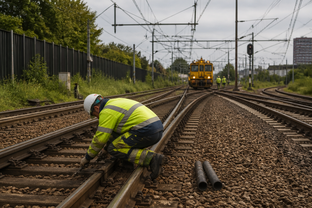Grote storing Nederlandse spoorwegen door sabotage met metalen buizen