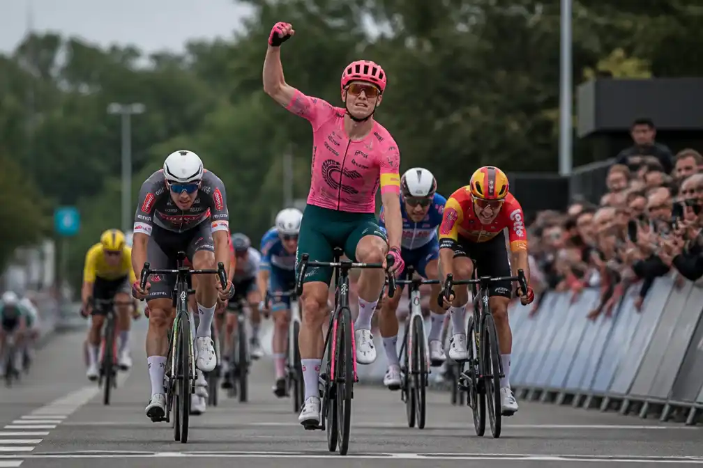 Van den Berg wint tweede etappe in Ronde van Luxemburg en neemt leiderstrui over