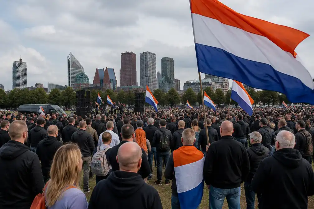 Honderden bij 'Wij zijn het volk'-protest op Malieveld in Den Haag