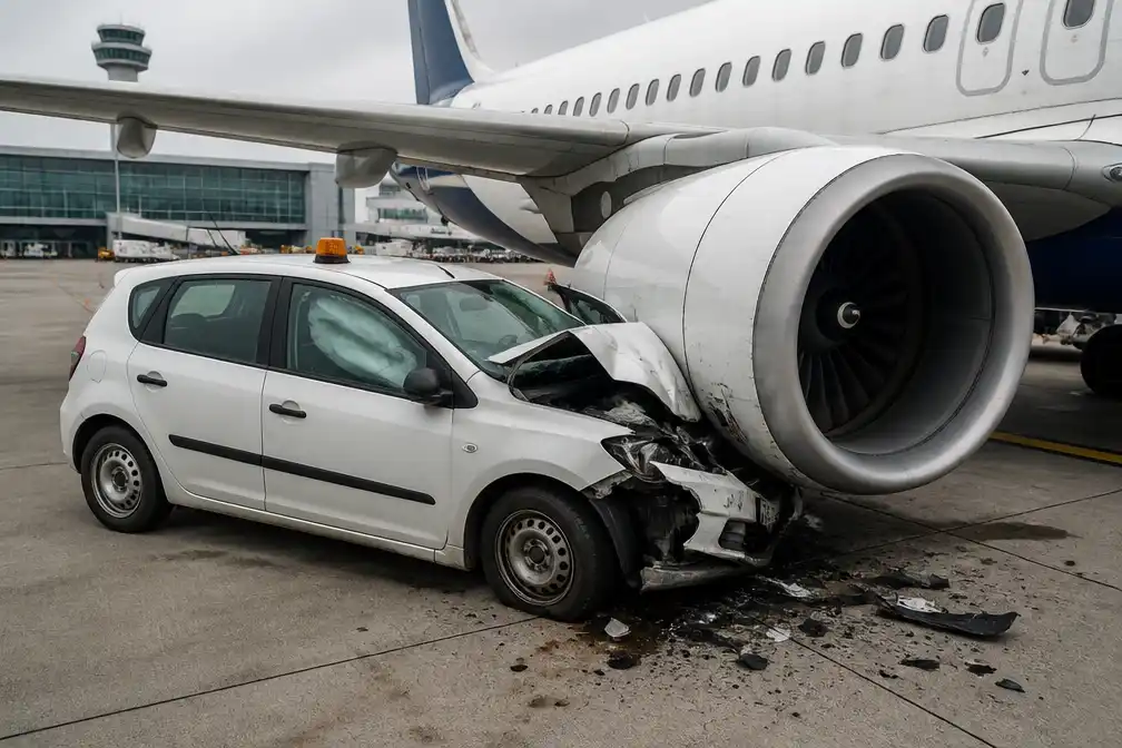 Chauffeur schoonmaakbedrijf zwaargewond na botsing met vliegtuigmotor op luchthaven München