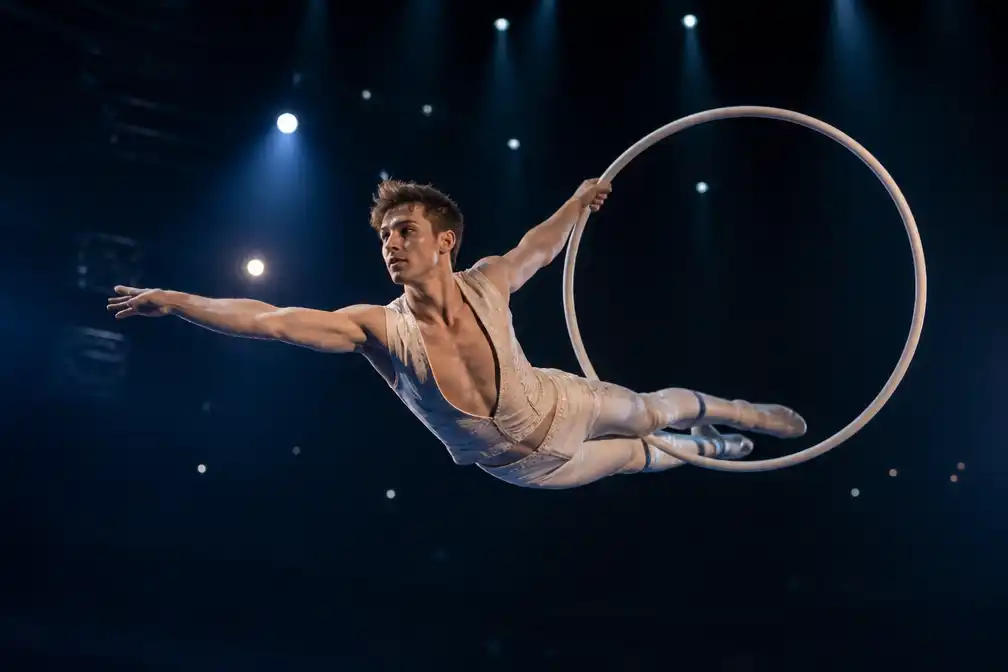 Aaron Blomme (29) toert wereld rond als hoepelduiker bij Cirque du Soleil