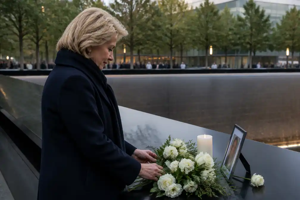 Koningin Mathilde herdenkt in New York enige Belgische slachtoffer van 9/11